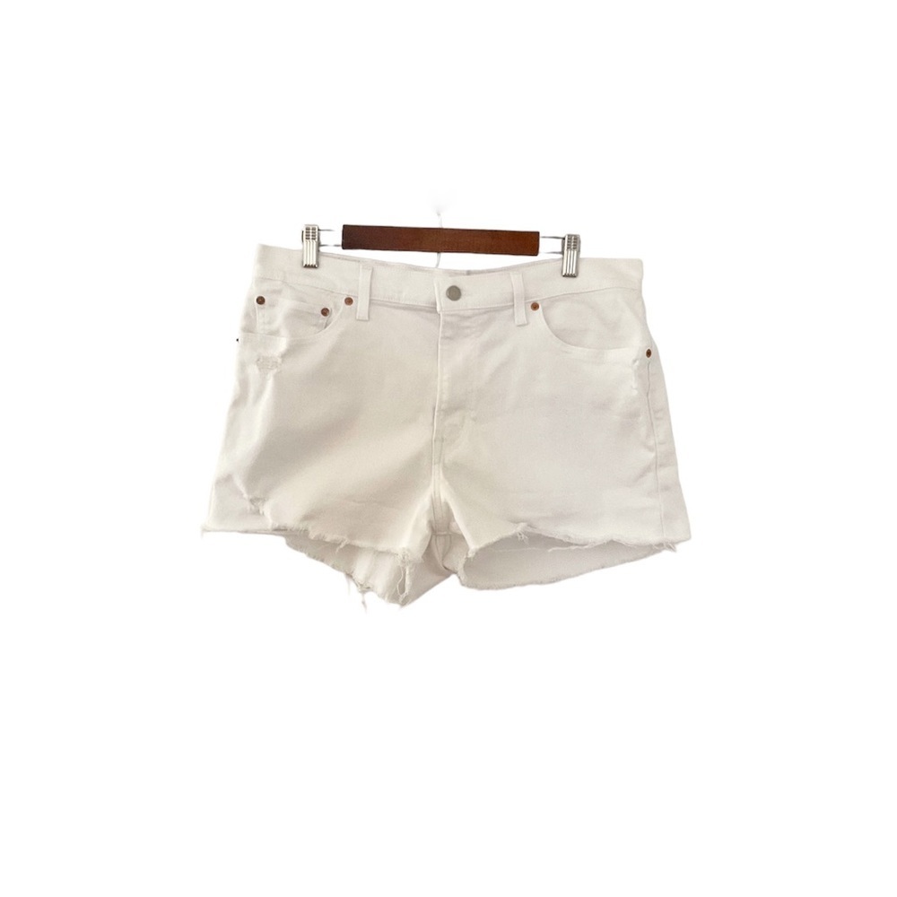 Levi's White Denim Jean Shorts